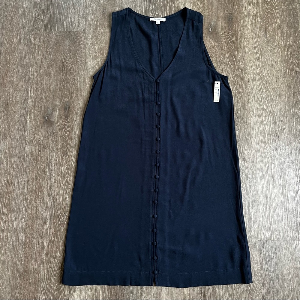 Madewell Heath Button-Front Sleeveless Dress